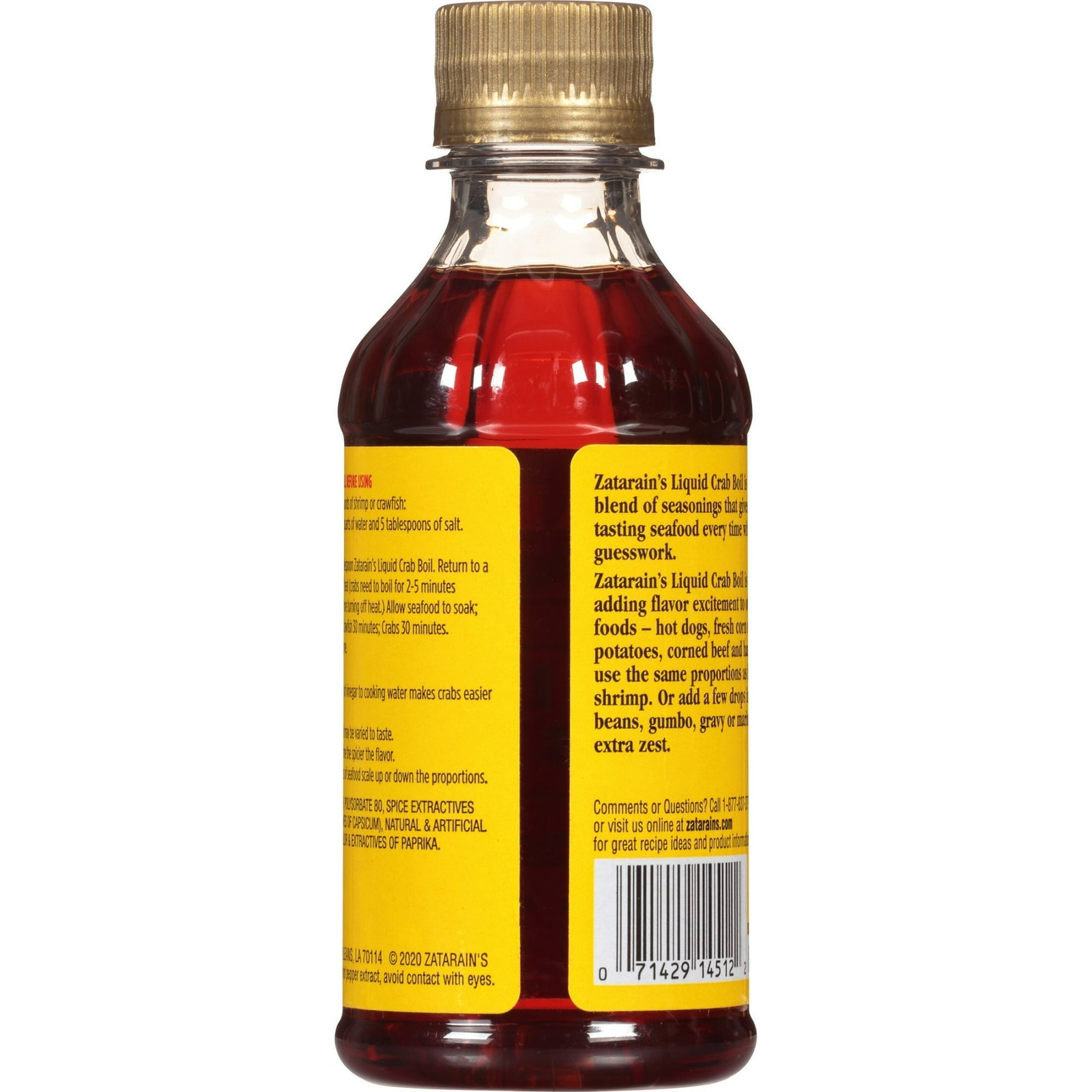Zatarains Crab and Shrimp Boil Orleans Style Liquid Concentrated 8oz (12 Pack)