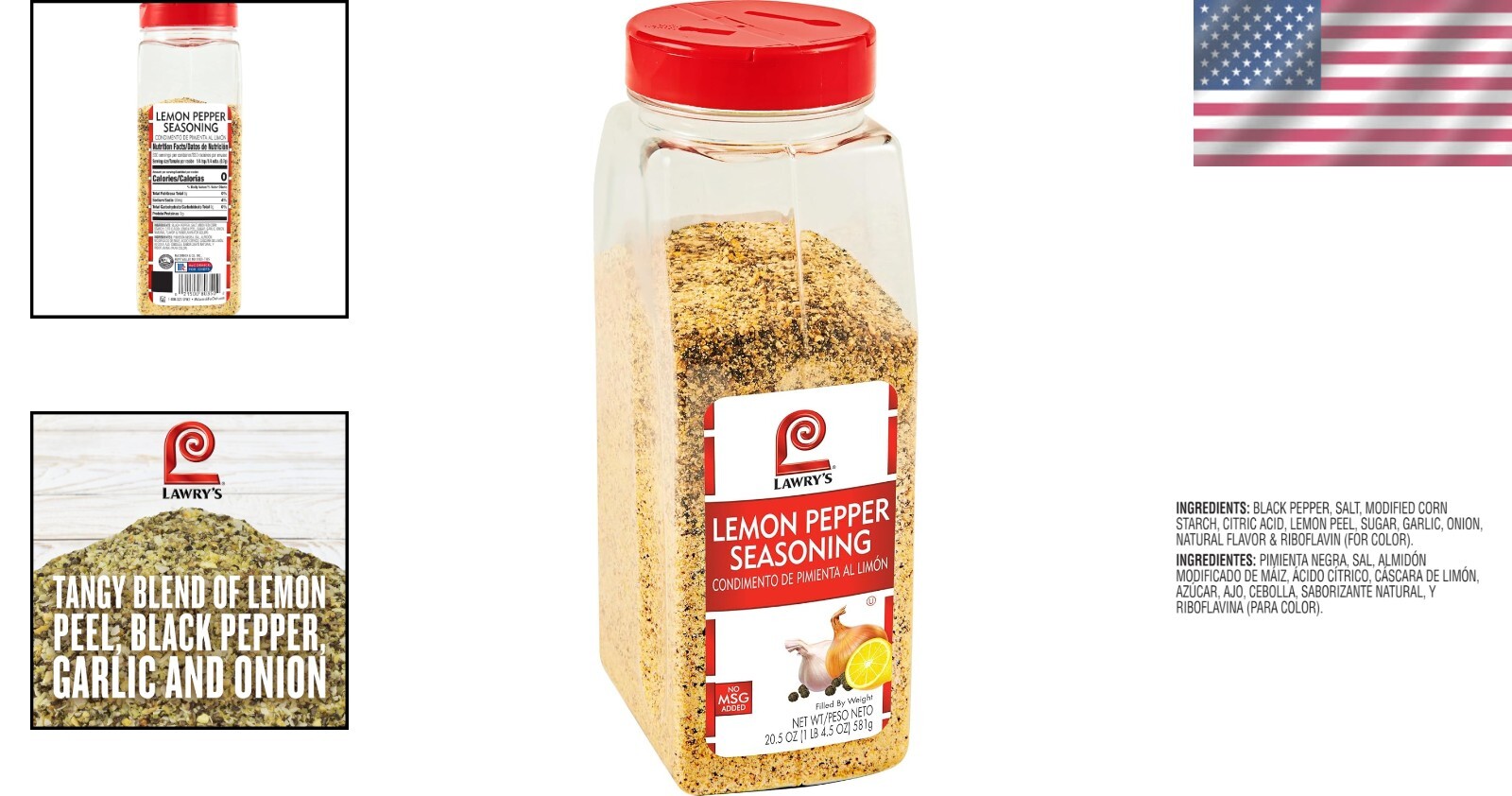 Lawry’s Lemon Pepper Seasoning – 20.5 oz Container for Flavorful Dishes