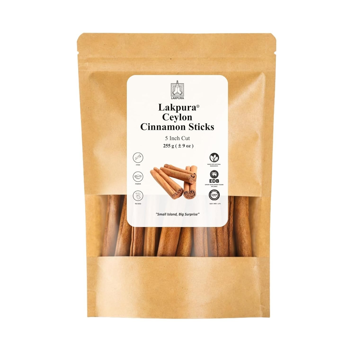 Real Ceylon (Sri Lanka) Cinnamon Sticks, (9 Oz (255g)) 5 Inch Cut