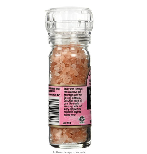 2 Bottles Trader Joe’s Himalayan Pink Salt Crystals With Grinder 4.5 oz Each