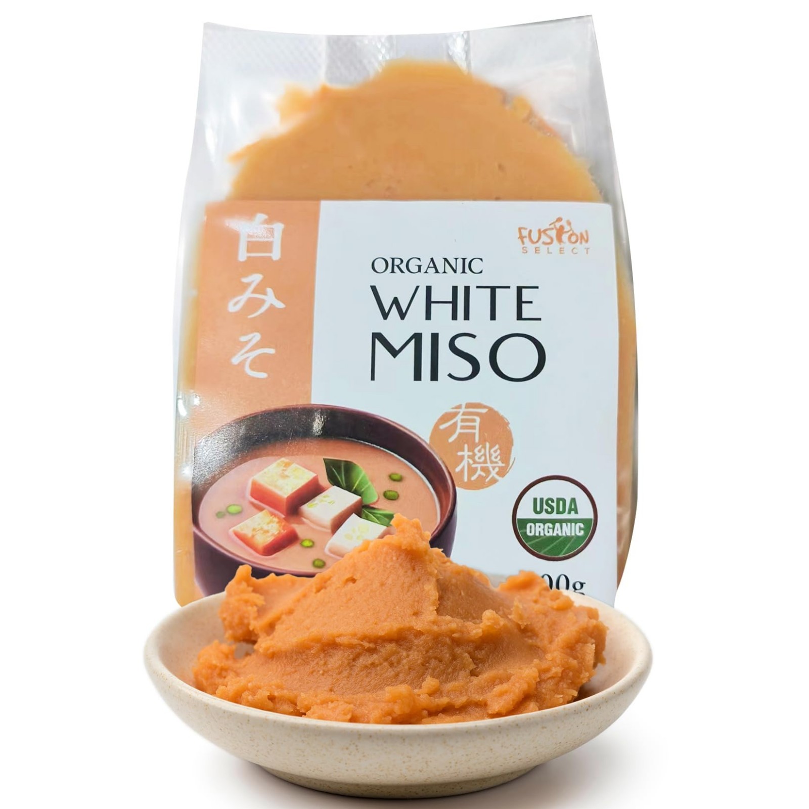 Organic White Miso Paste 600g – Fermented Soybean & Rice, Savory Japanese Season