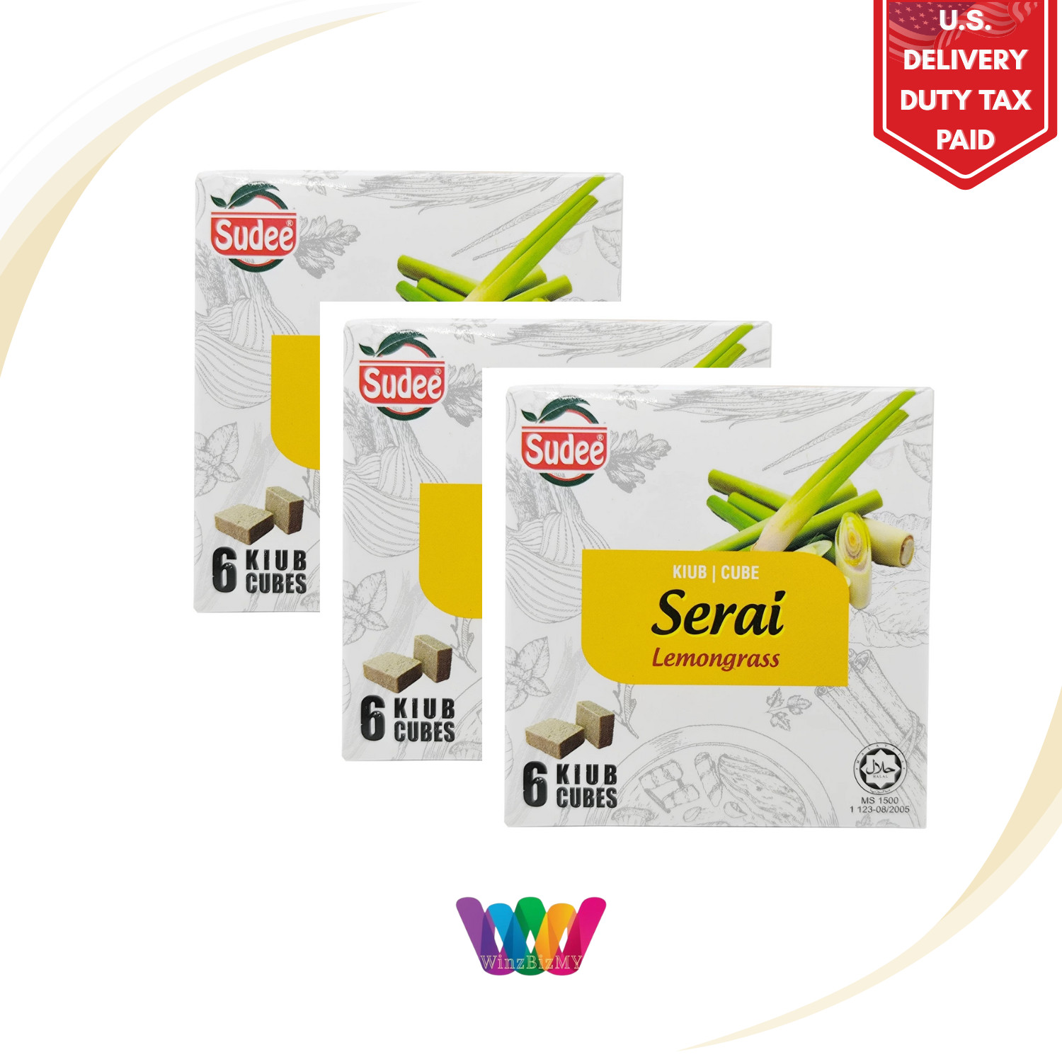 SUDEE Lemongrass Cube (3 boxes 18 cubes)