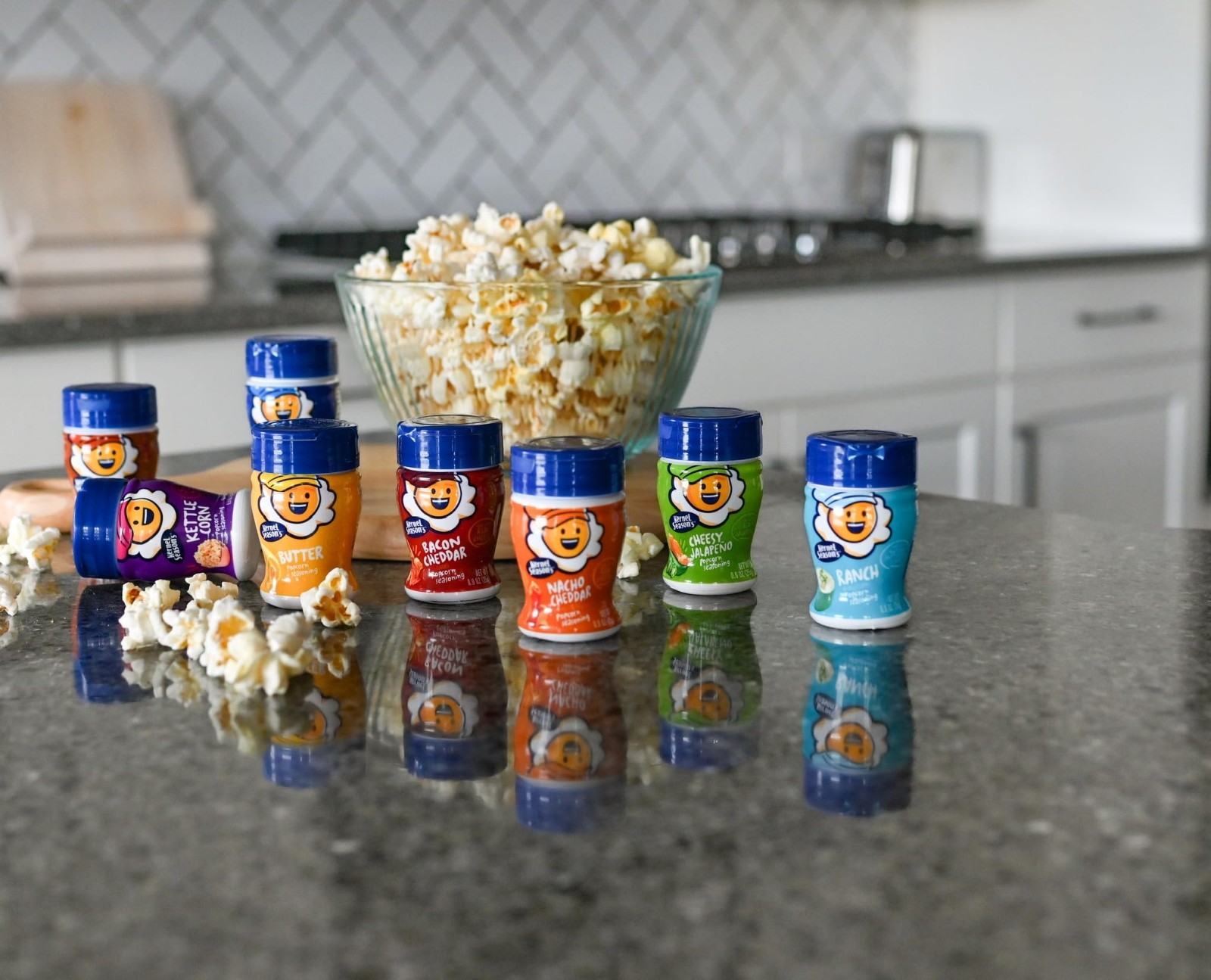 Popcorn Seasoning Variety Pack – 8 Mini Jars, 0.9 oz Each – Flavorful Toppings