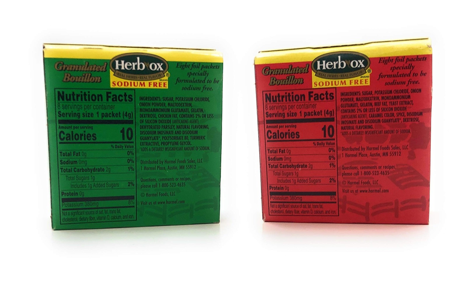 Herb-Ox Sodium Free Bouillon Bundle, Beef and Chicken, 16 16 Piece Assortment