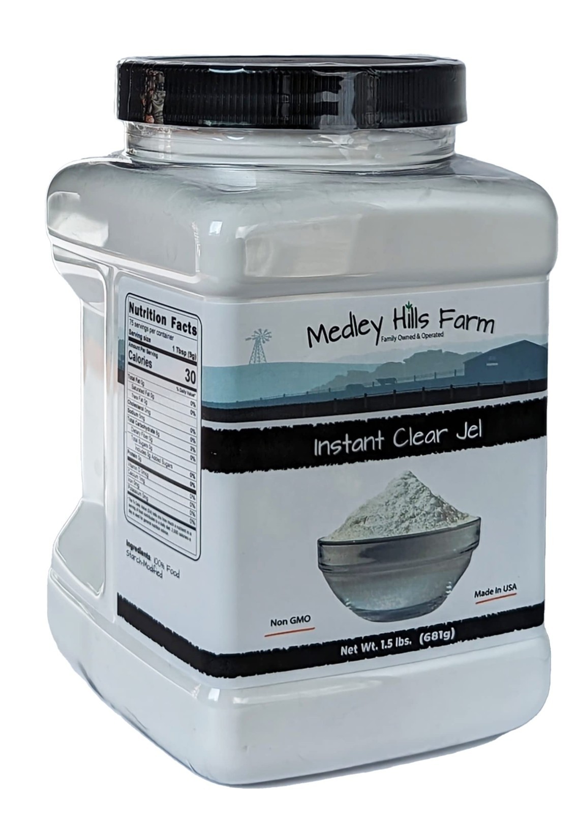 Clear Jel Thickener for Canning & Cooking – 1.5 lbs Reusable Container – Gluten-