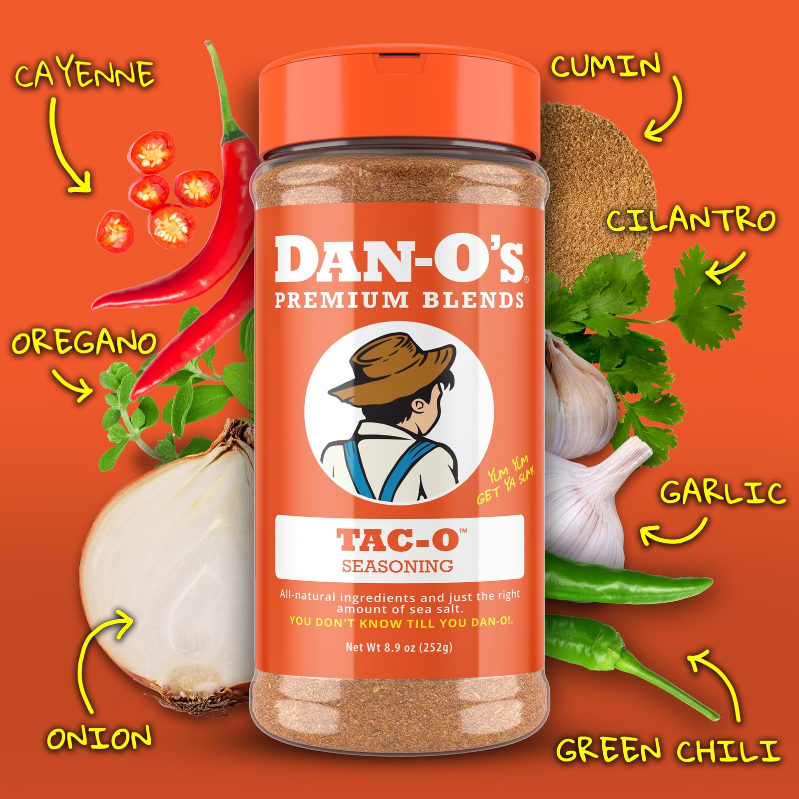 Tac-O Seasoning, 8.9 oz Bottle, All Purpose Taco Seasoning for Tacos, Quesadi…