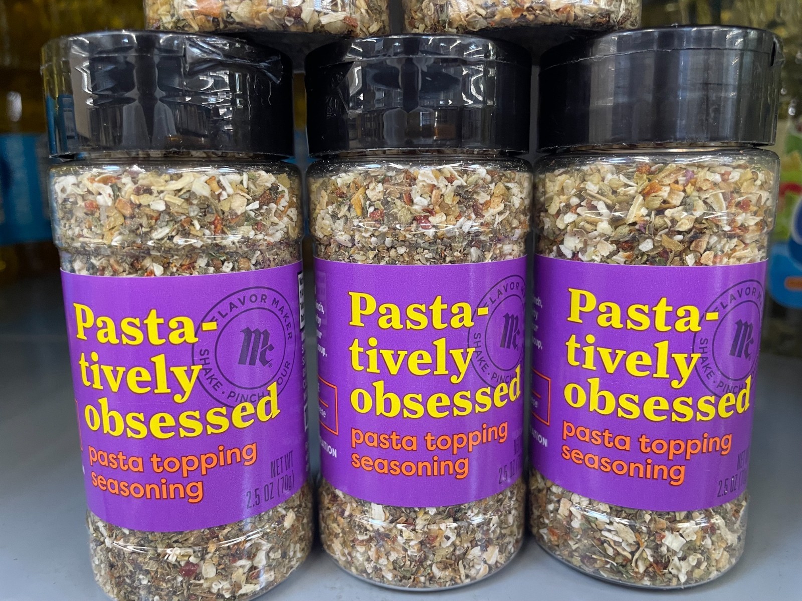 3 Pack McCormick Flavor Maker Pasta Topping Seasoning Size 2.5 oz Bottles