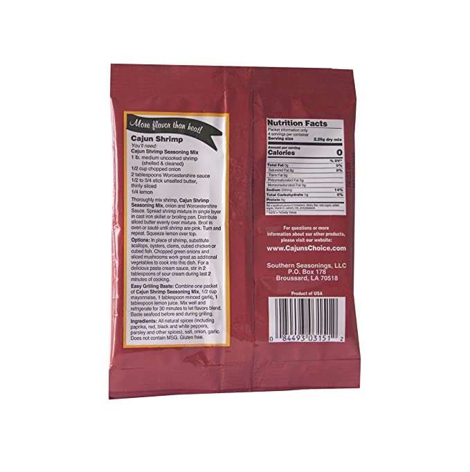 Cajun’s Choice Louisiana Foods Cajun Shrimp Seasoning Mix, 0.3 oz