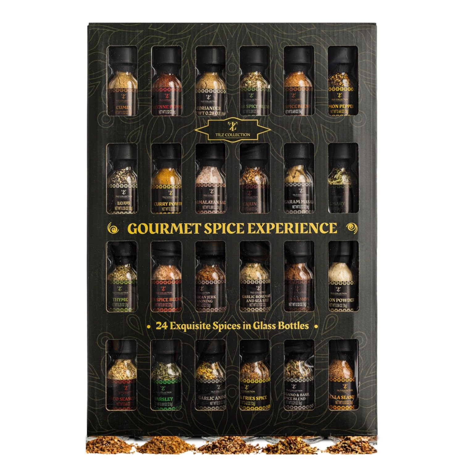 Spice Gift Set -24 Gourmet Spices for Cooking, Grilling, Rubs, Mixed Spice, Herb
