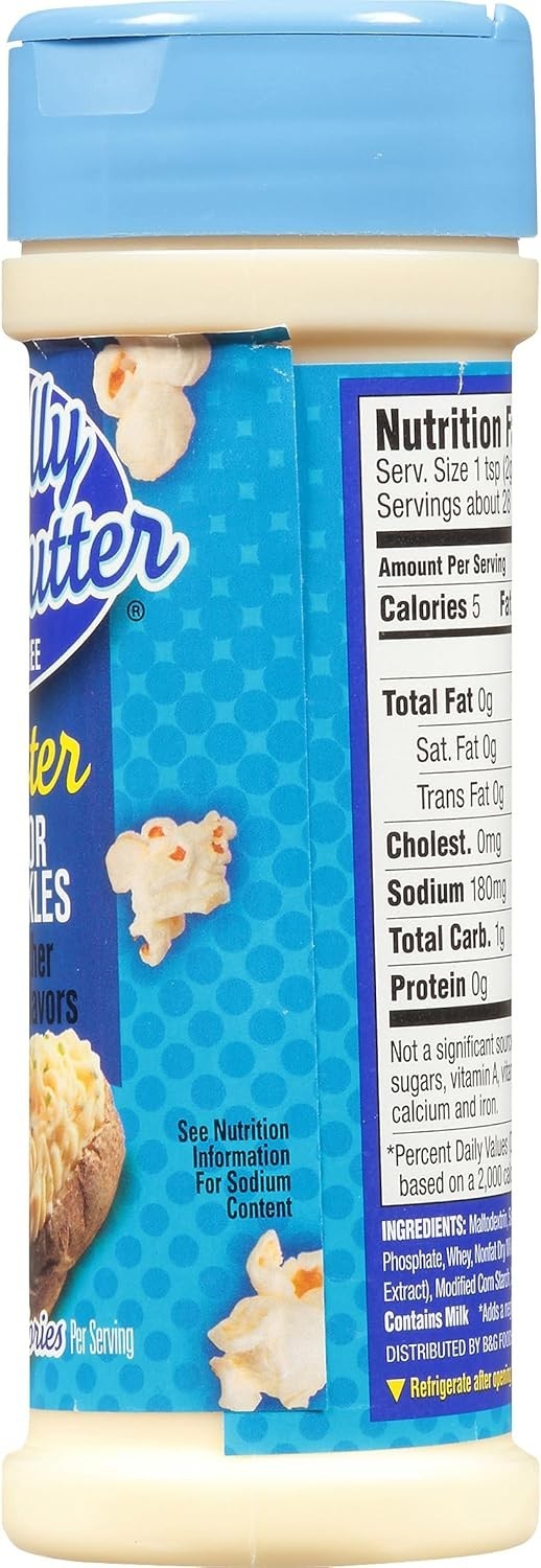 Fat-Free Butter Flavor Sprinkles – 2 Ounce Pack of 12 for Guilt-Free Flavor