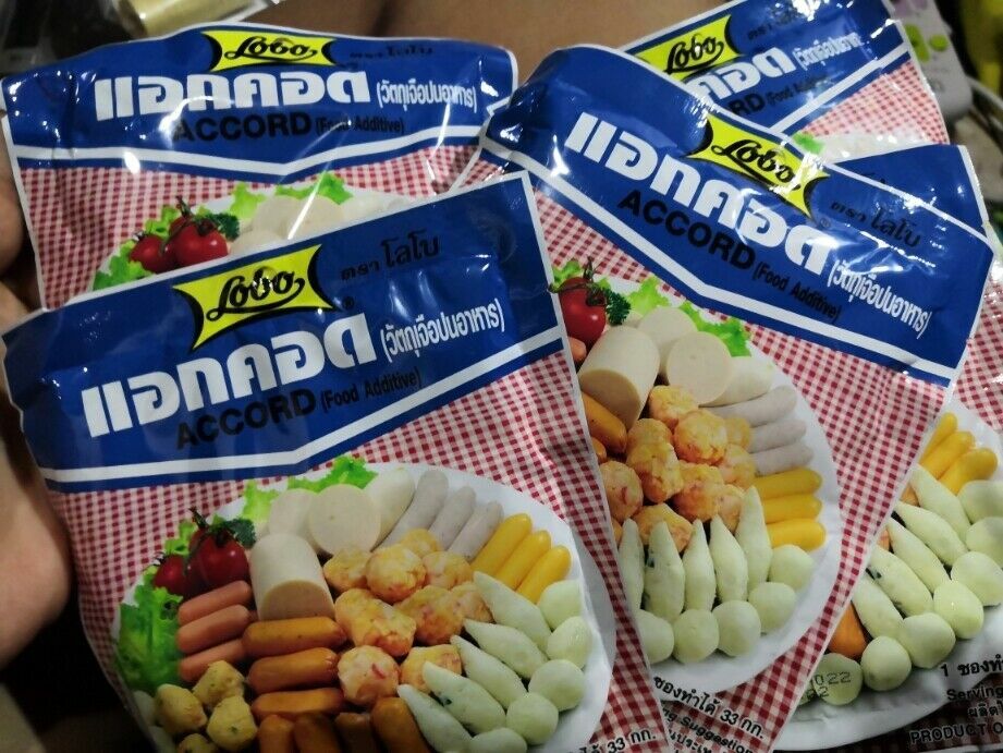 100G. AUTHENTIC LOBO Thai Accord Powder Meatballs Sausage Maker Pantry 6 Pcs.