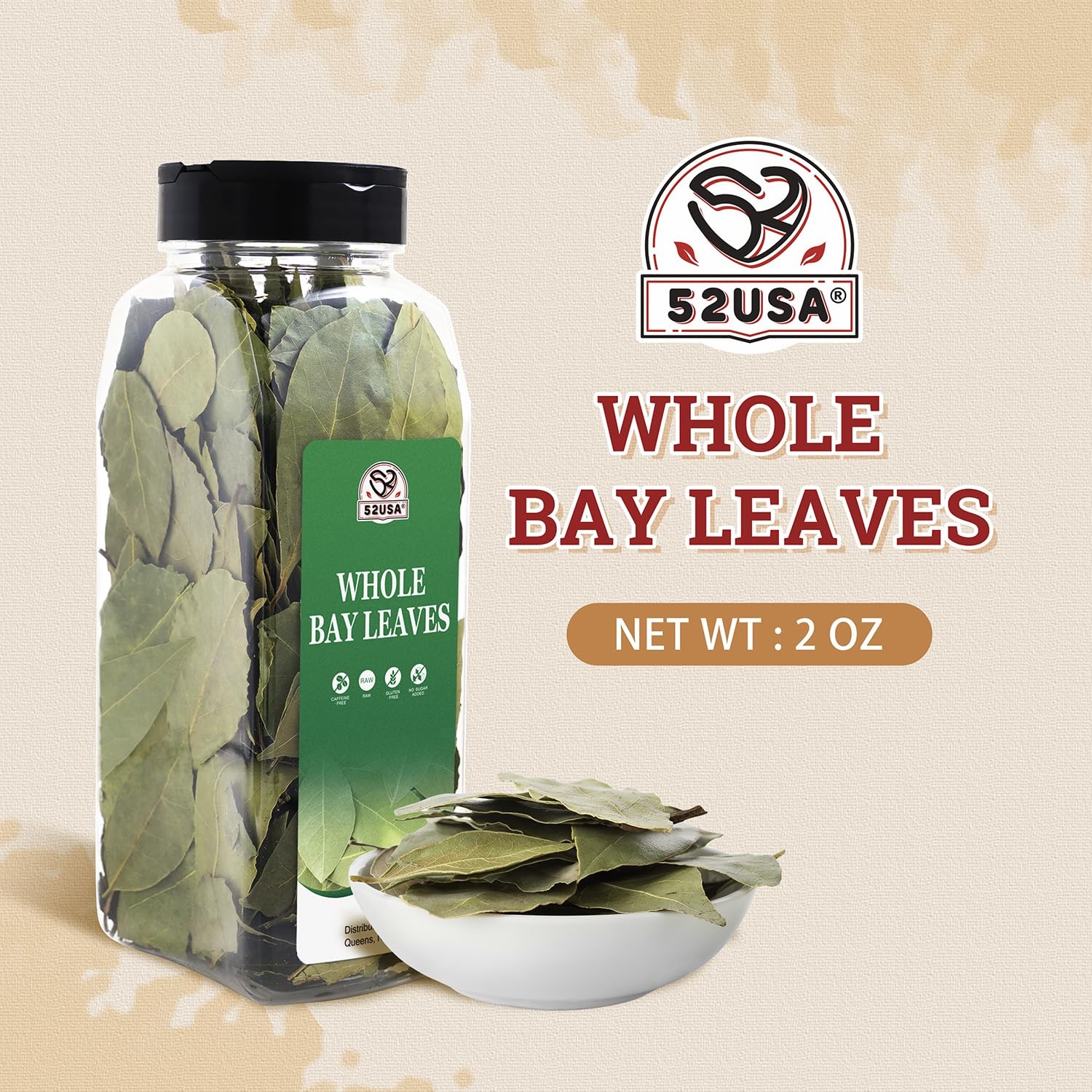 Bay Leaves Whole, 2 oz, Dried Leaf, 100% Natural, NonGMO Verified, Freshly Pa…