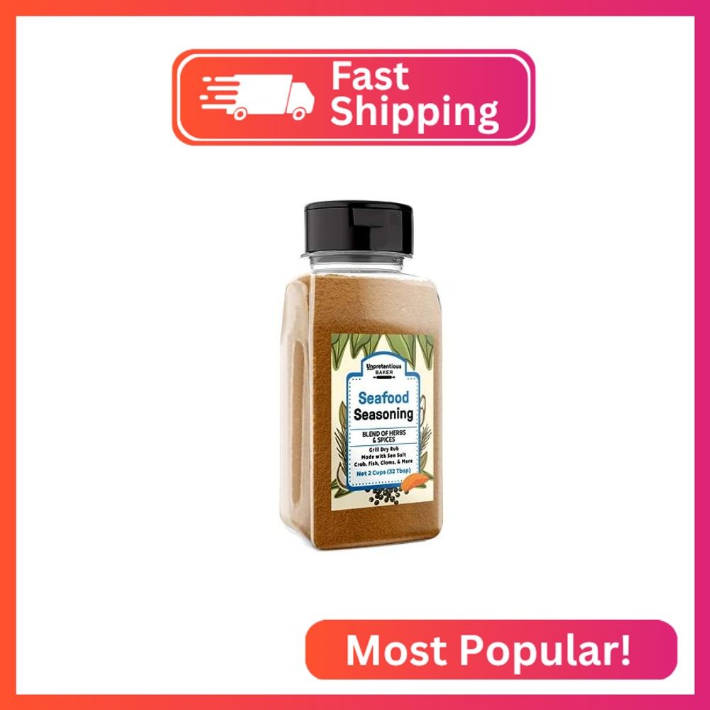 Unpretentious Seafood Seasoning, 2 Cups, Herbs & Spices Blend for Fish, Shrimp,