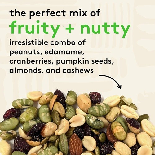 Protein Power Snack Mix with Peanuts Roasted Edamame Dried Cranberries 4.2oz 6pk