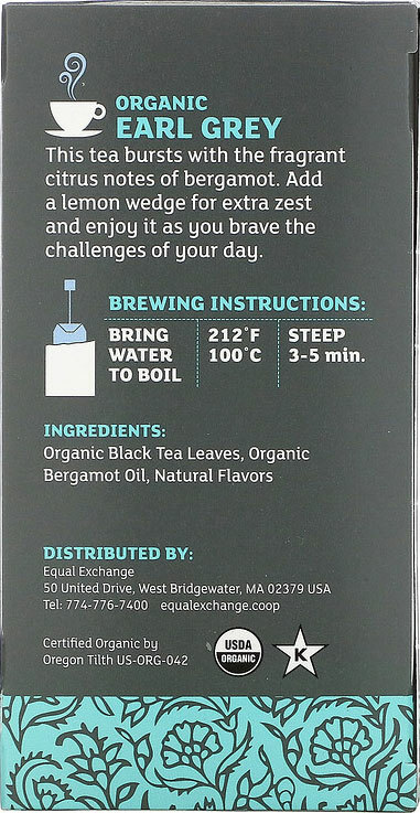Equal Exchange Organic Earl Grey Tea – 20 tea bags