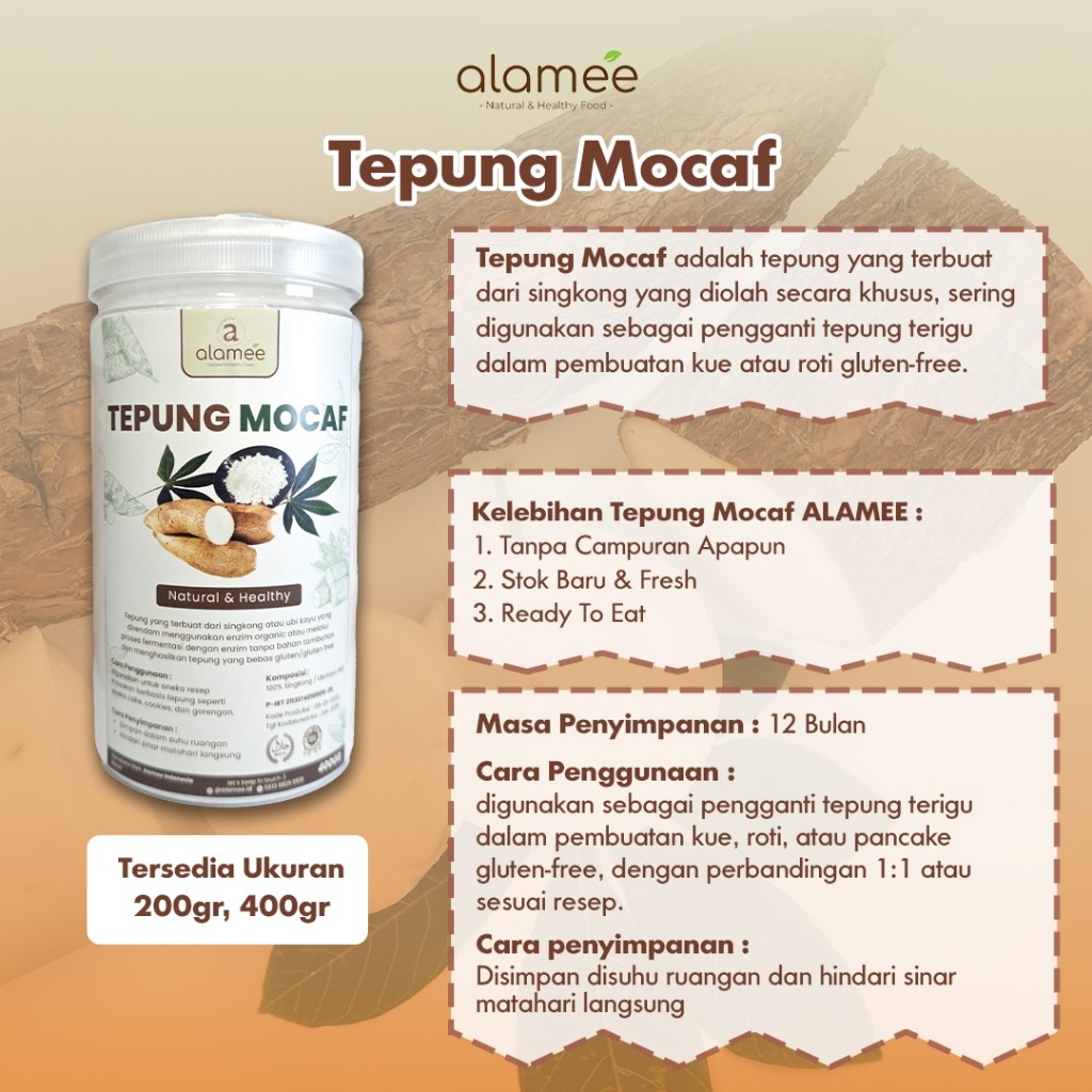 Mocaf Cassava Flour 200g Gluten Free Flour For Baking Pantry Staple