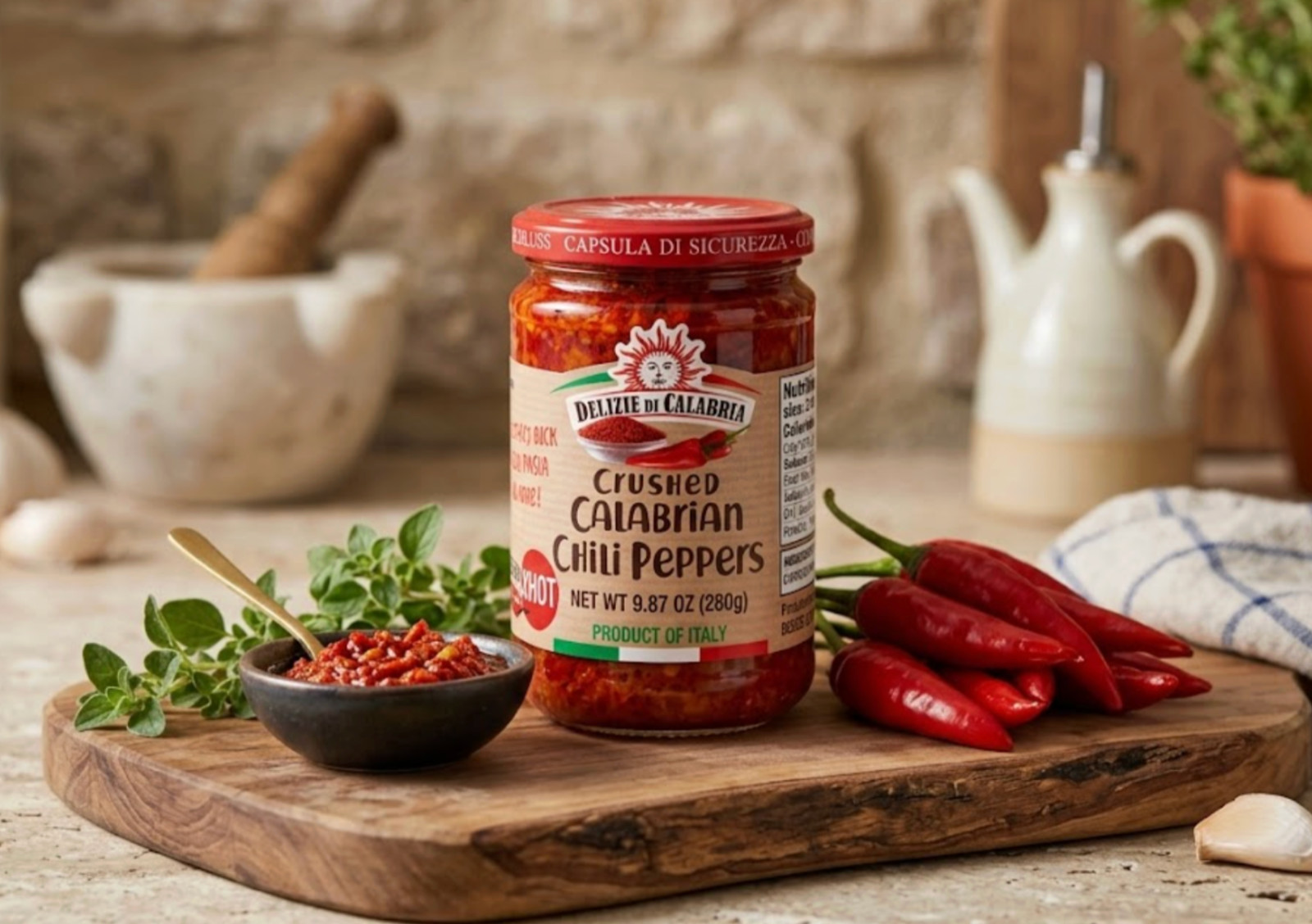 Delizie di Calabria Crushed Calabrian Chili Peppers 6.35 oz