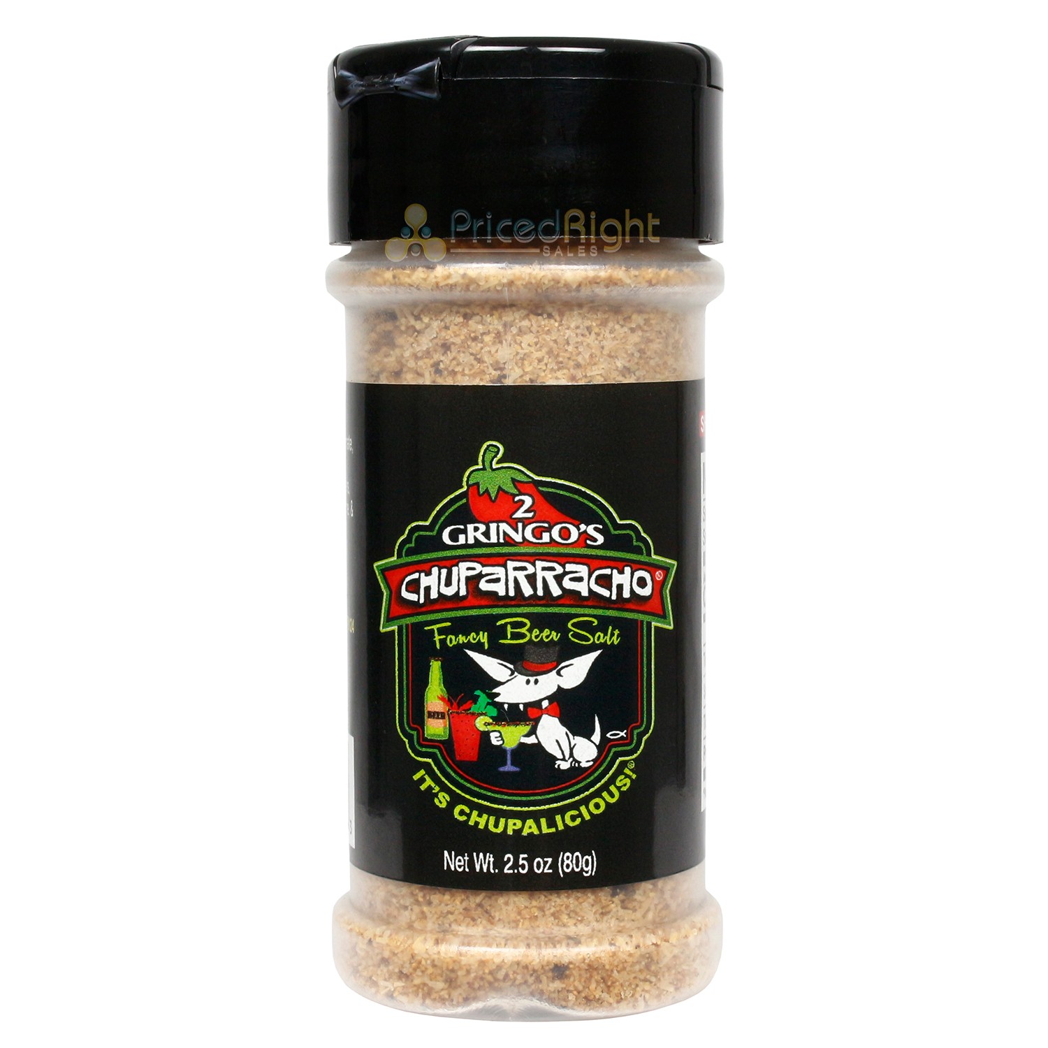 2 Gringos Chupacabra Fancy Beer Salt Chuparracho 2.5 Oz Bottle 00720-2Gringos