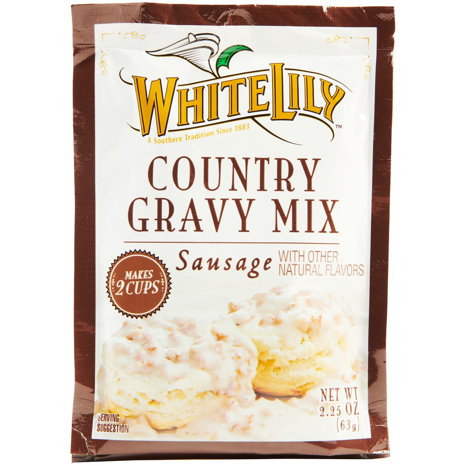 White Lily Sausage Country Gravy Mix, 2.25 oz (Pack of 8)