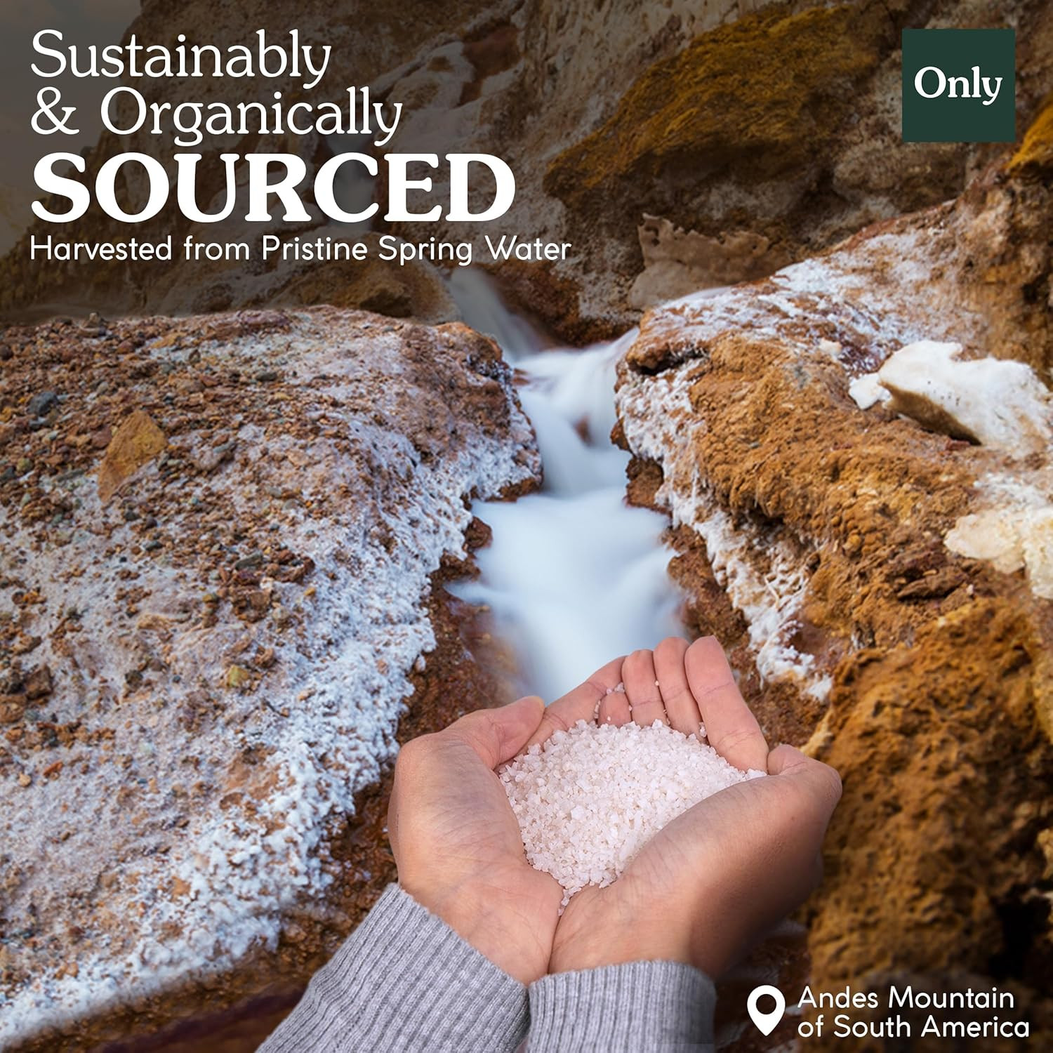Ancient Spring Salt – Organic, Natural – Microplastic & Toxin Free – 7Oz Pouch