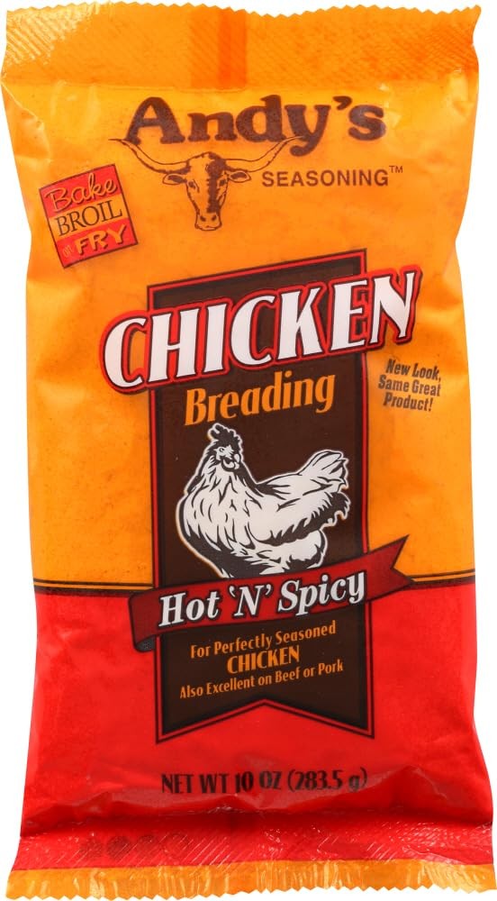 Andys Seasoning Hot N Spicy Chicken Breading 10 oz – Pack of 12