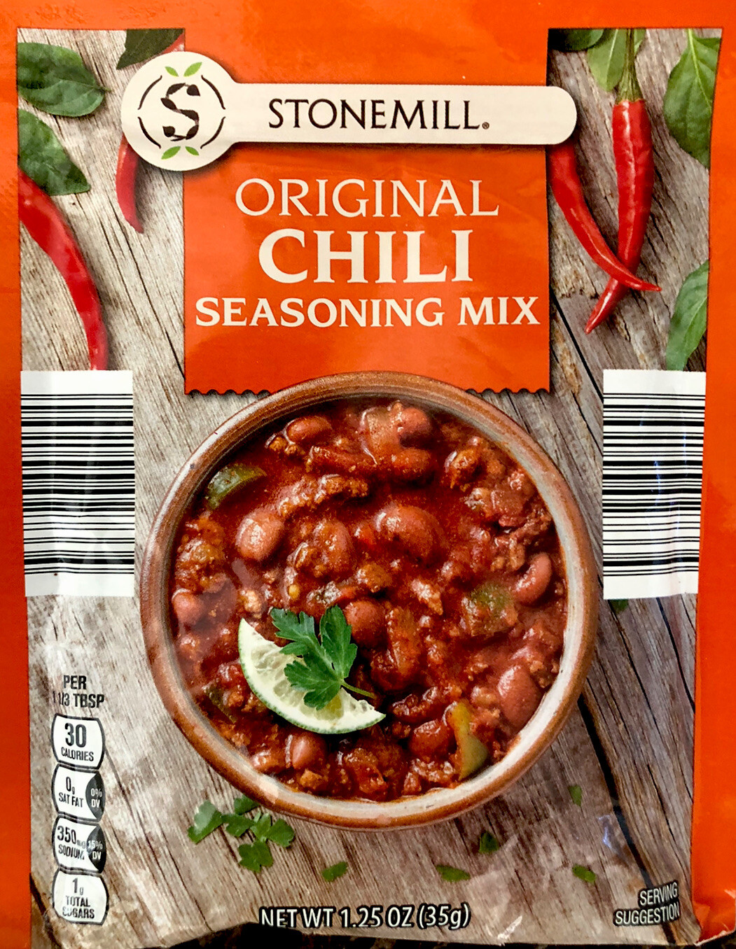(3 PACKS)ORIGINAL STONEMILL CHILI SEASONING MIX 1.25 Oz BB 06/2O25