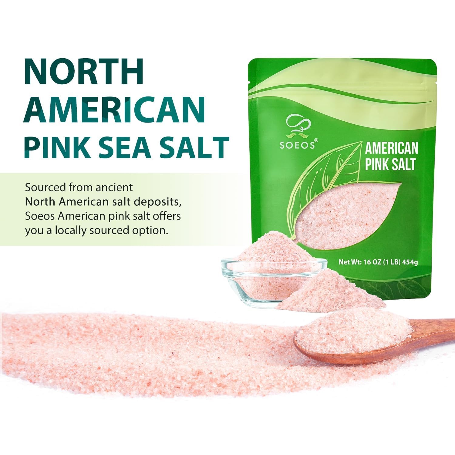 American Pink Salt, Fine Grain, 16oz (453g), Sea Salt, Curing Salt