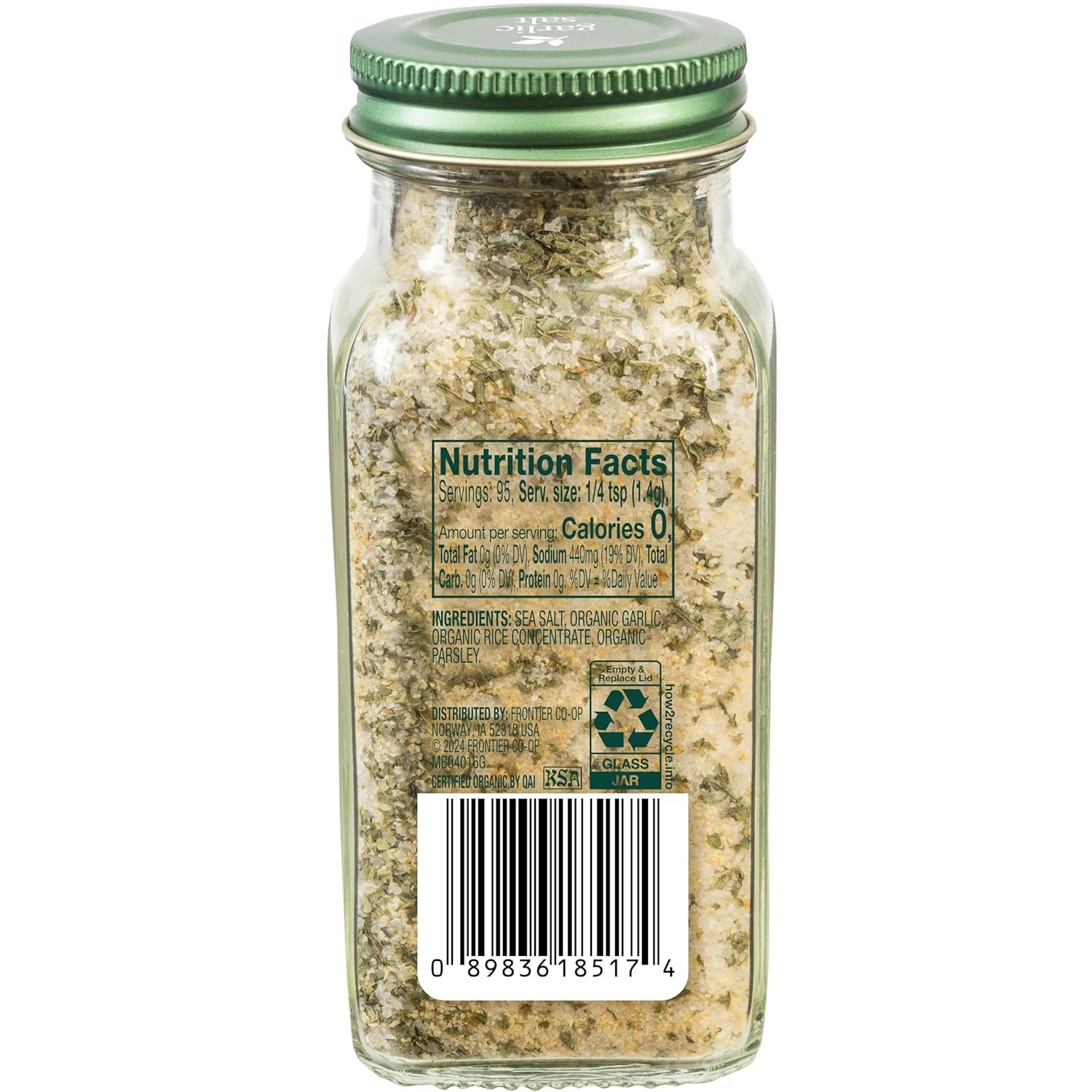Organic Garlic Salt Blend, 4.7 oz | Elevate Your Savory Dishes Elegantly