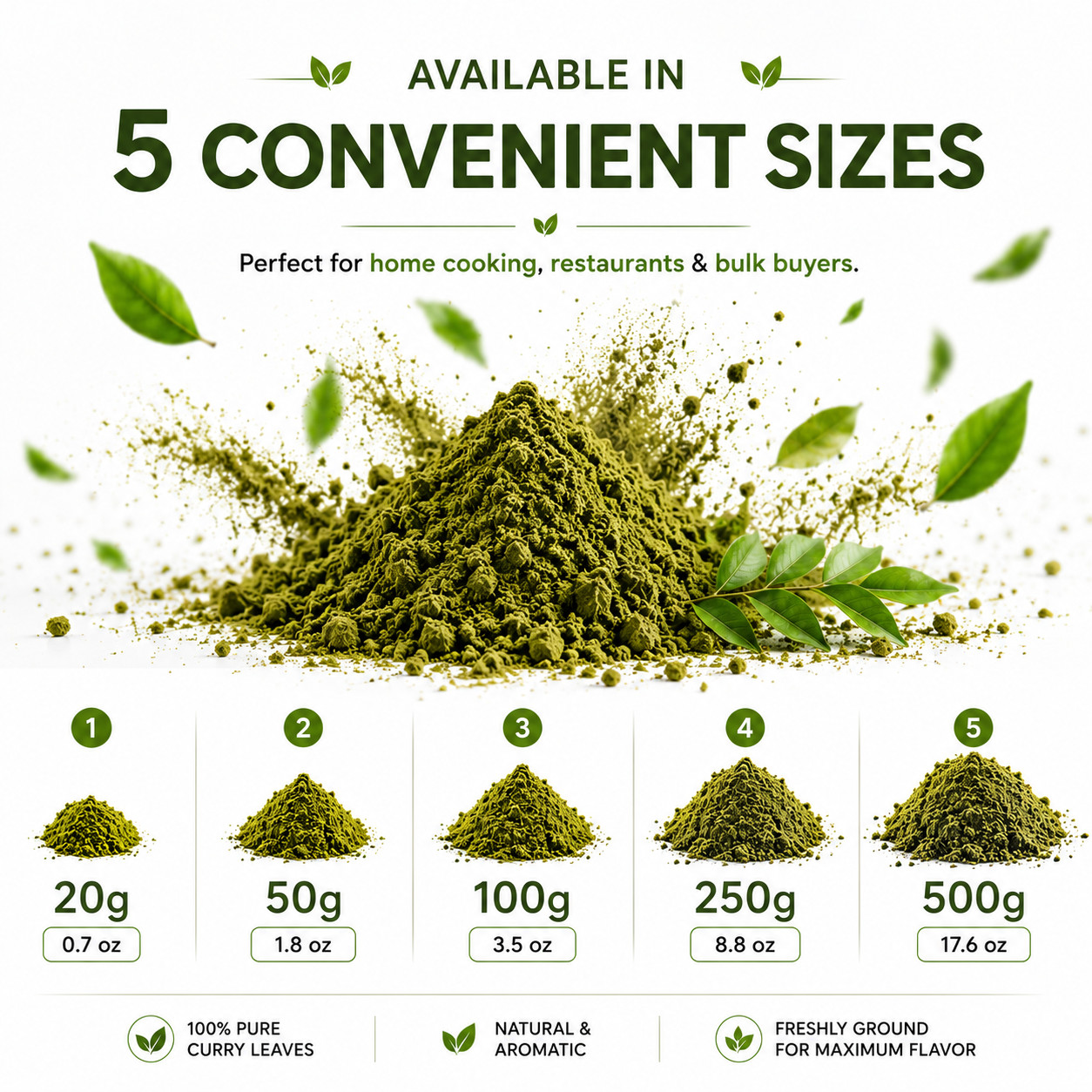 Ceylon Curry Leaves Powder Premium Sri Lankan Herb Natural Seasoning Mix