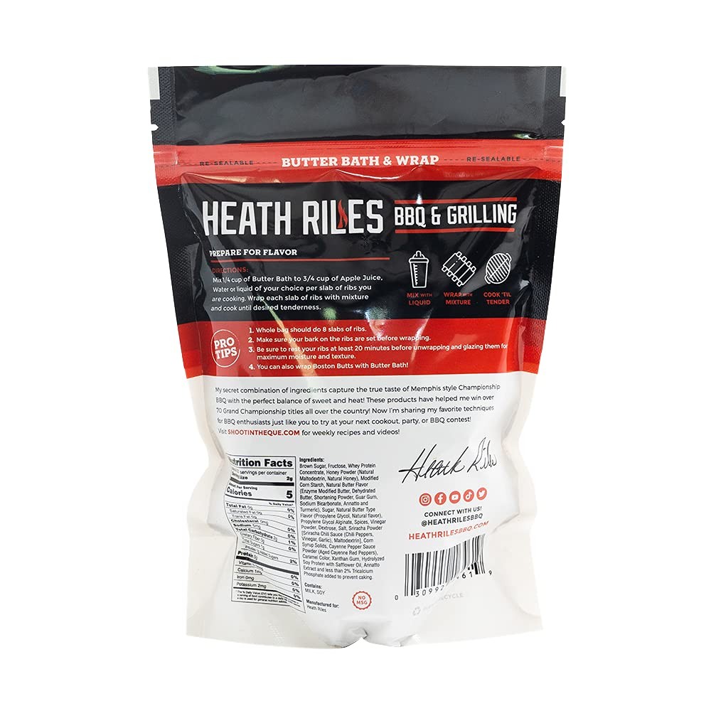 Heath Riles BBQ Butter Bath and Wrap, Champion 12 Ounce (Pack of 1), orange