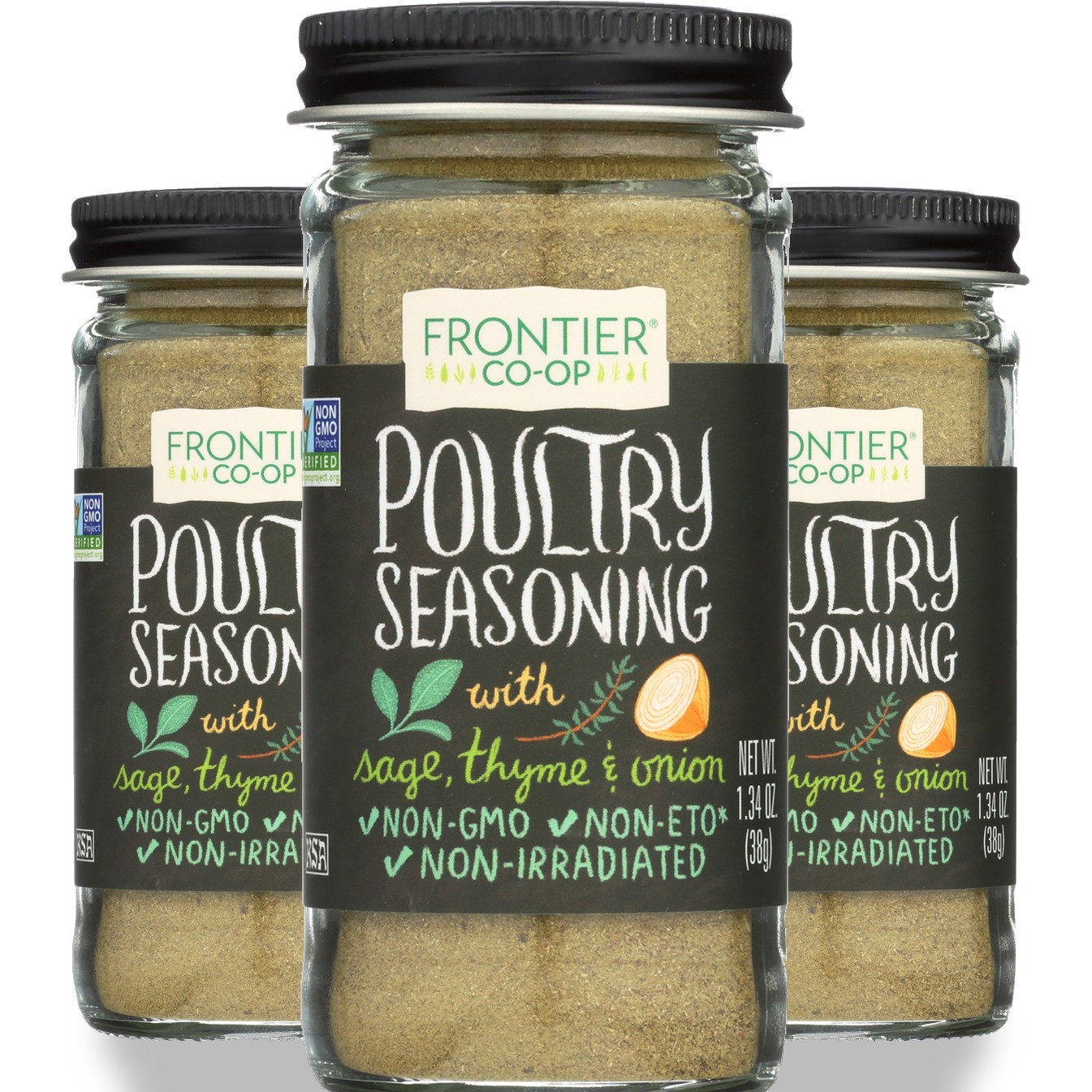 Frontier -Op Co-Op Poultry Seasoning 1.34 Oz 3 Pack