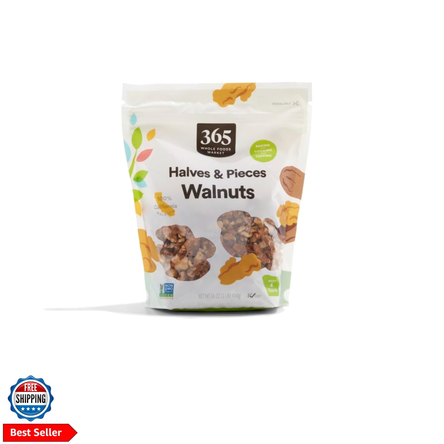 Walnut Halves & Pieces, 16 Ounce