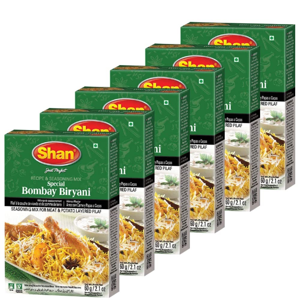 Shan Special Bombay Biryani Masala, 2.12 oz ? 60 g, 6 Pack