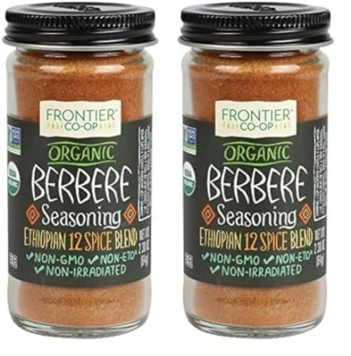 Certified Organic Berbere Sauce Seasoning – 4.6 Oz Total (2 Bottles)