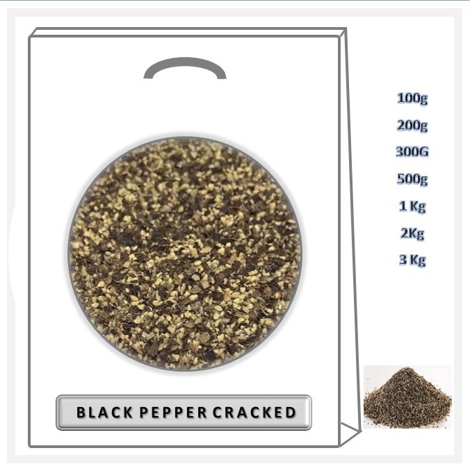 Broken Black Pepper Crushed Peppercorns Cracked 200g 500g 1kg 2kg 5kg 10kg Bulk