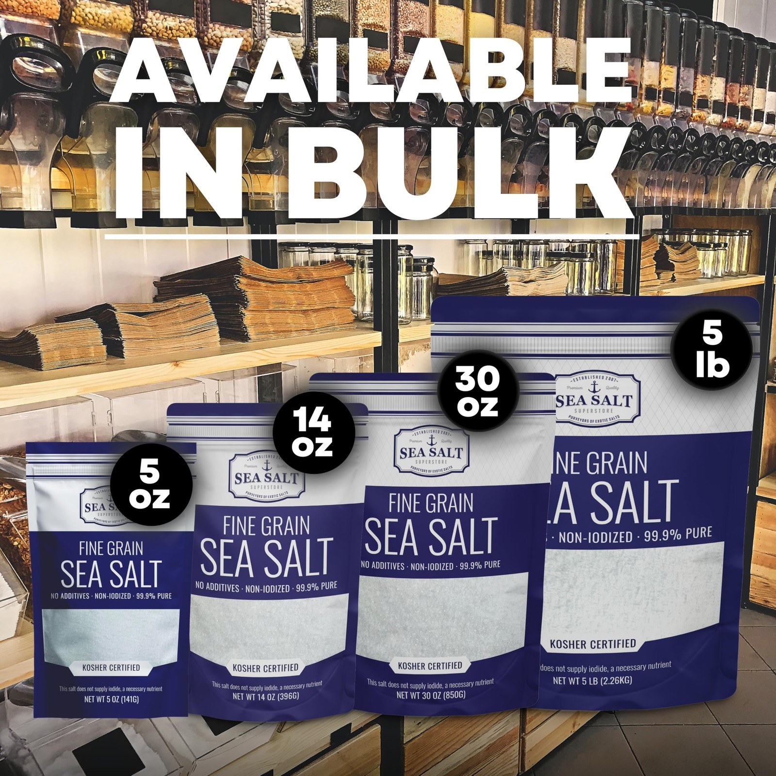 Fine Grain Sea Salt for Baking, Pure Non-Iodized Baja Table Salt Replacement,…