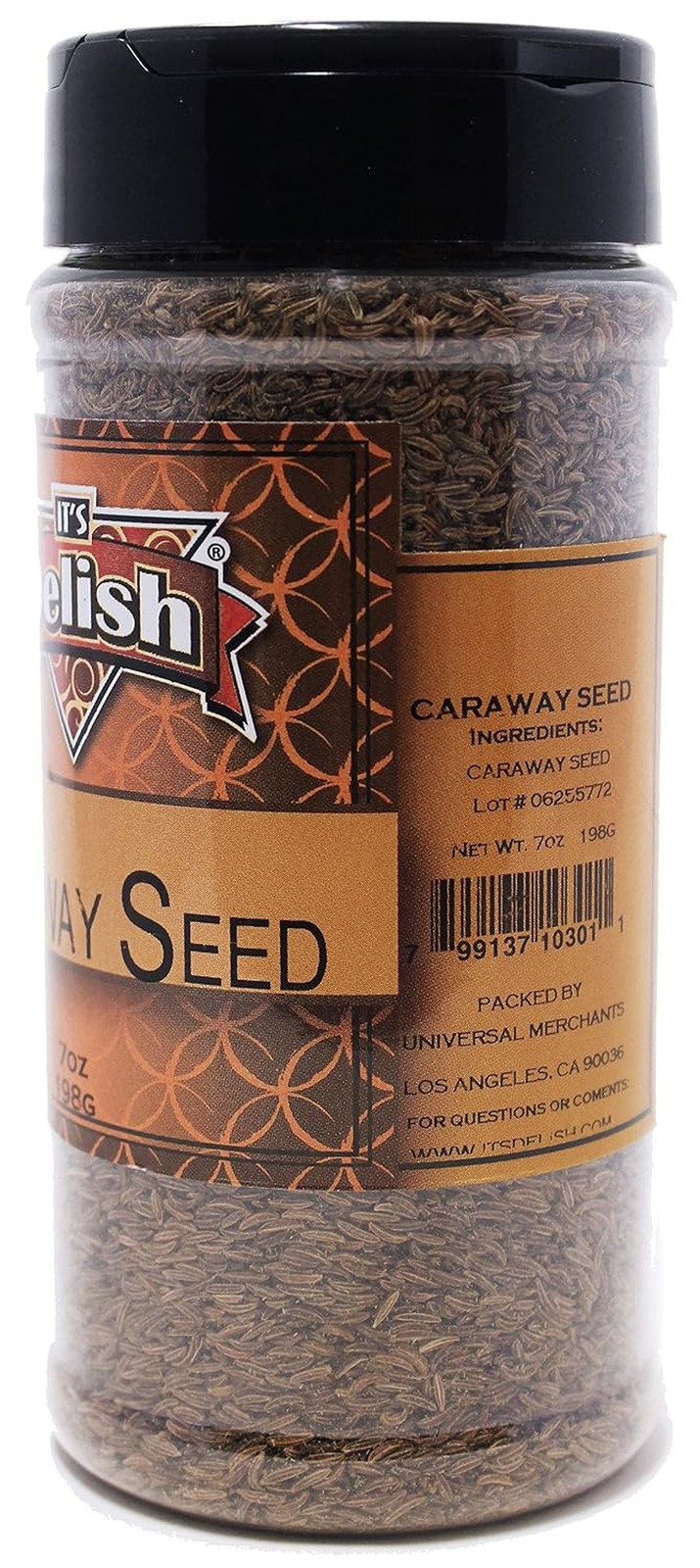 Gourmet Caraway Seeds by Its Delish, Medium Jar, 7 Oz