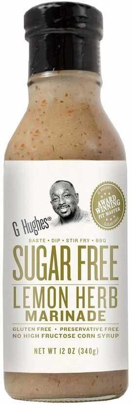 G Hughes Smokehouse Sugar Free Lemon Herb Marinade – 12 Ounce (Pack of 6)