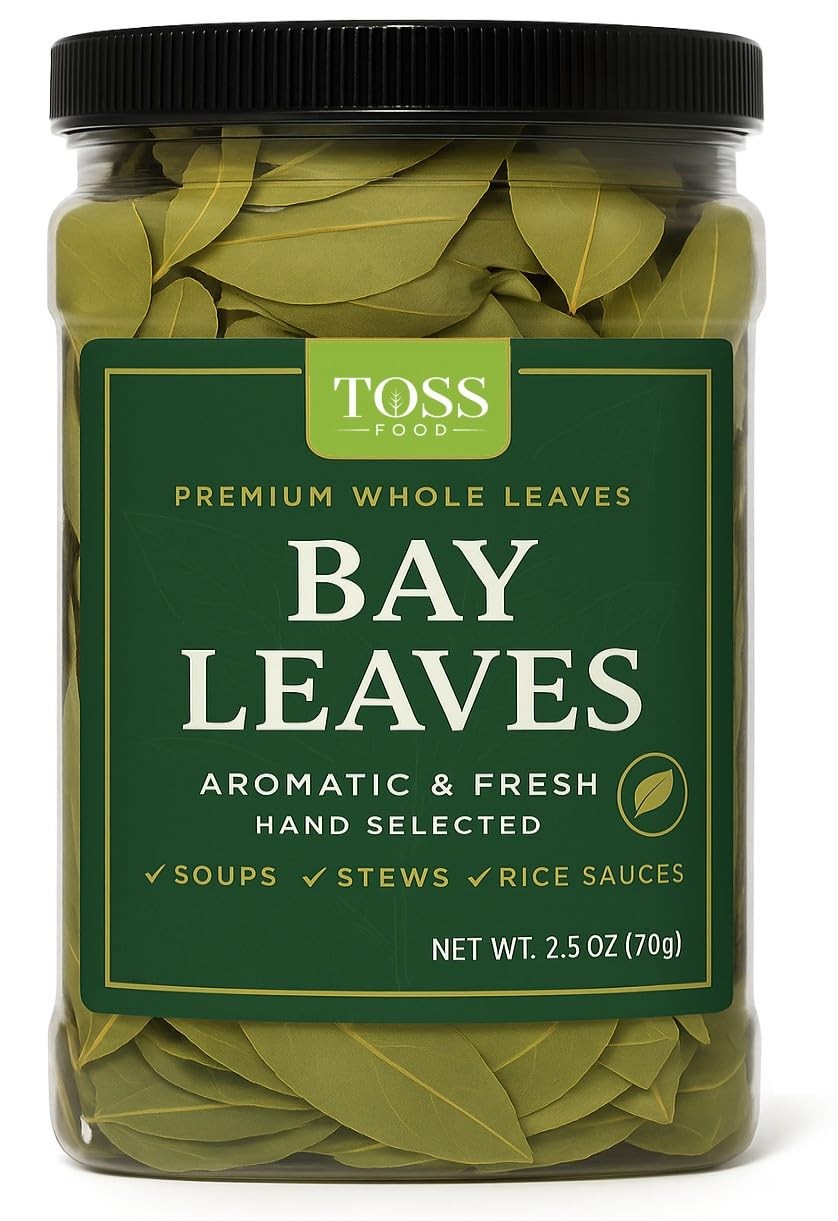Bay Leaves Whole – Dried Spice Herb for Cooking, Soups, Stews, Rice & Curry –…