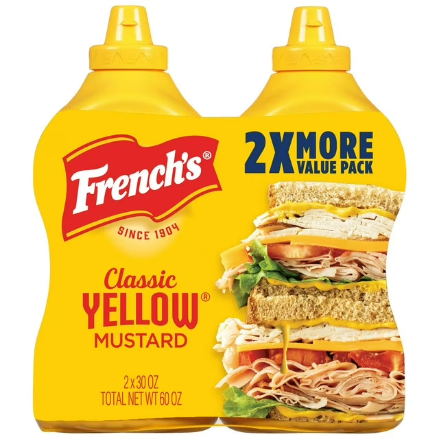 French’S 100% Natural Classic Yellow Mustard 30 Oz., 2 Pk.