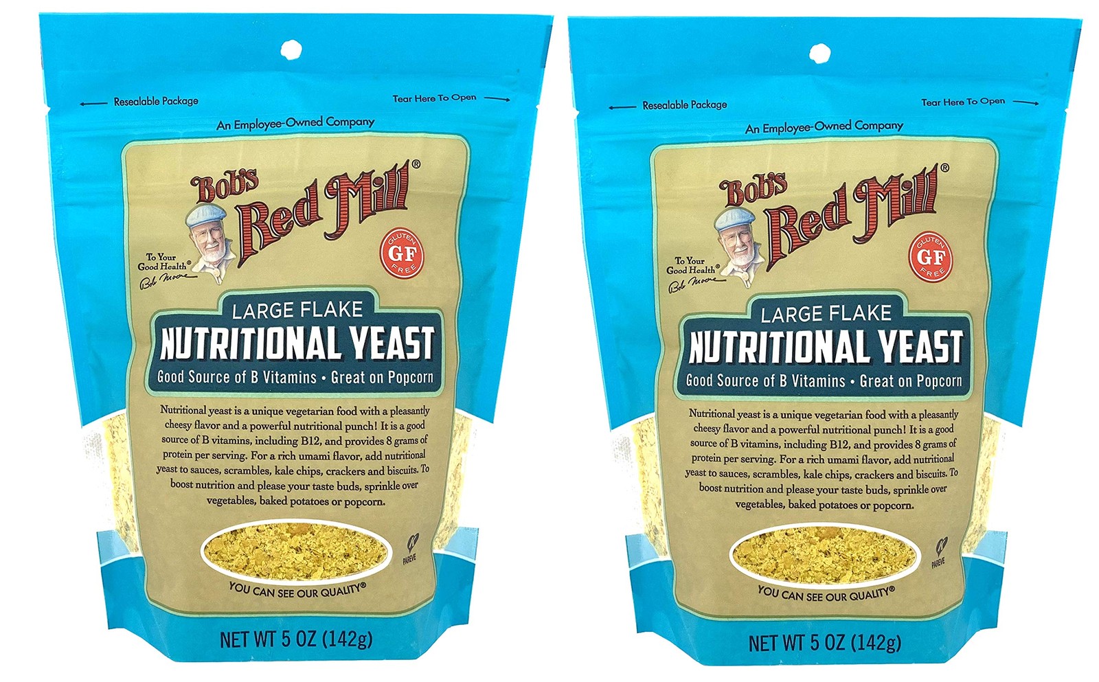 Bob’s Red Mill Large Flake Nutritional Yeast 5 Ounce (Pack of 2) Vegan Parm C…
