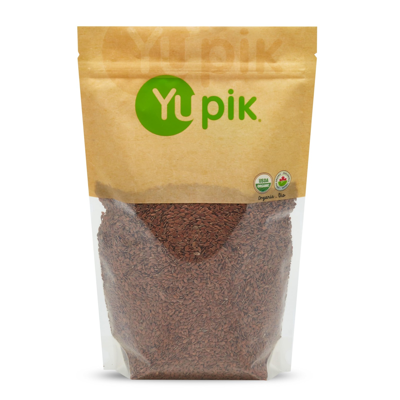 Organic Brown Flax Seeds 2.2 lb Gluten-Free Non-GMO Vegan Rich in Omega-3