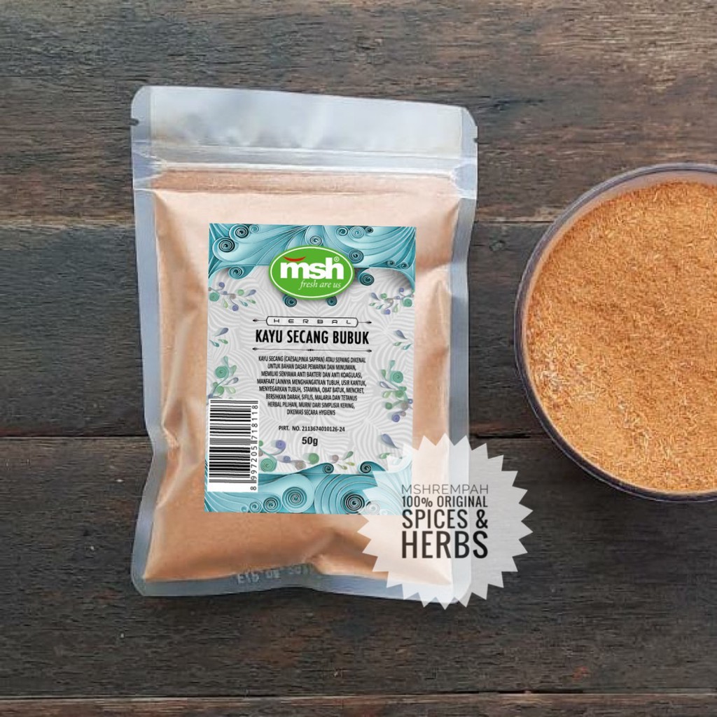 Sappan Wood Powder 50g natural drink color aroma ritual botanical