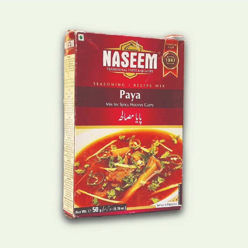 Pack of 6 Naseem Paya Masala 50g Traditional Pakistani Paya Spice Blend
