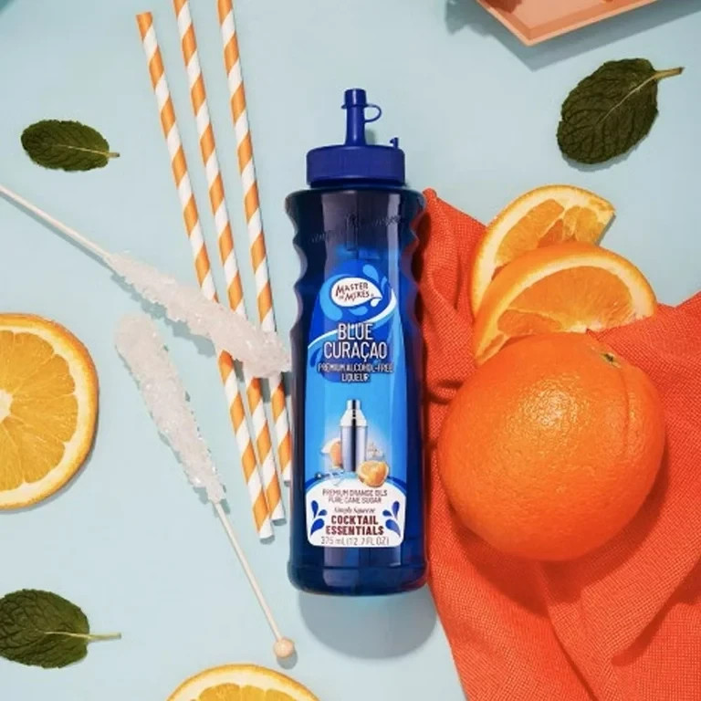 Master of Mixes Cocktail Essentials Blue Curacao, 375 ML Bottle 2 PACK