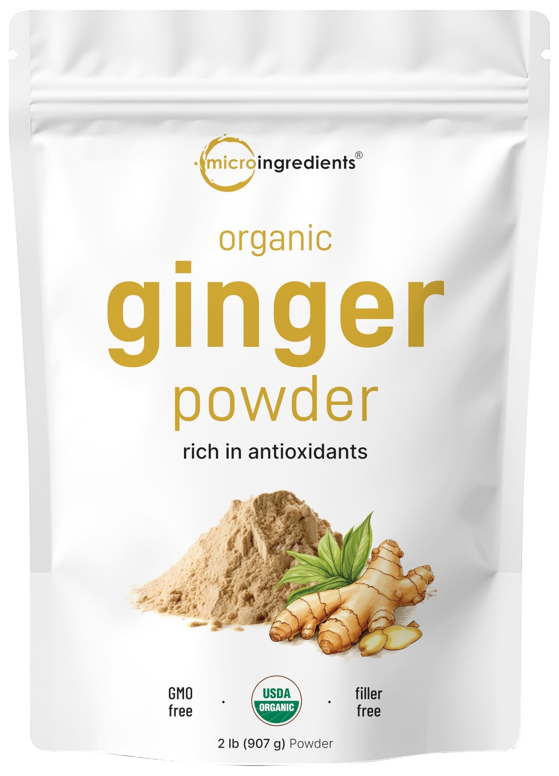 Organic Ginger powder, 2lbs (32oz) | Premium Source for 2 Pound (Pack of 1)