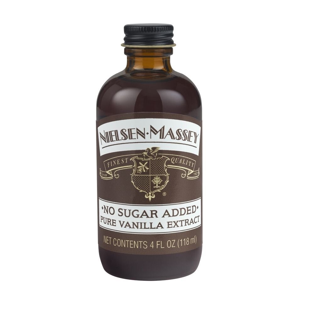 No Sugar Added Pure Vanilla Extract for Baking and Cooking, 4 Ounce Bottle