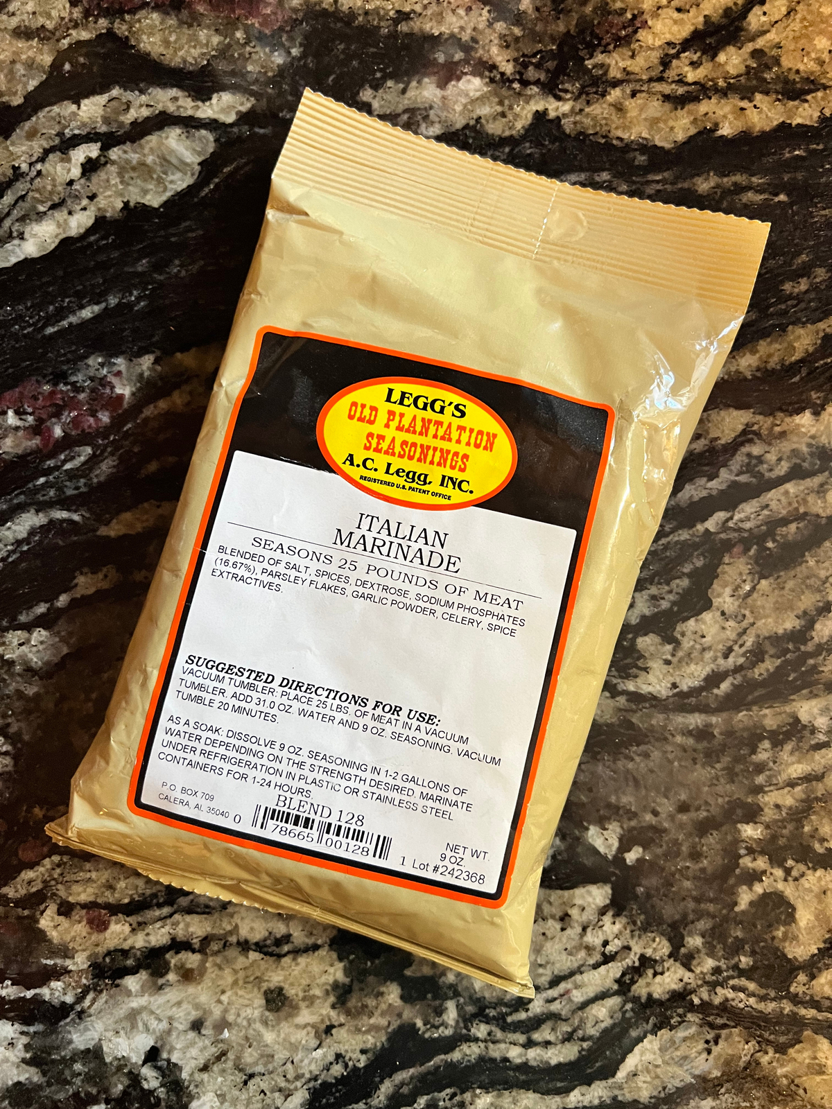 AC Legg’s Italian Marinade Rub Blend 128 – 9 oz Bag – Seasons 25 lbs of Meat