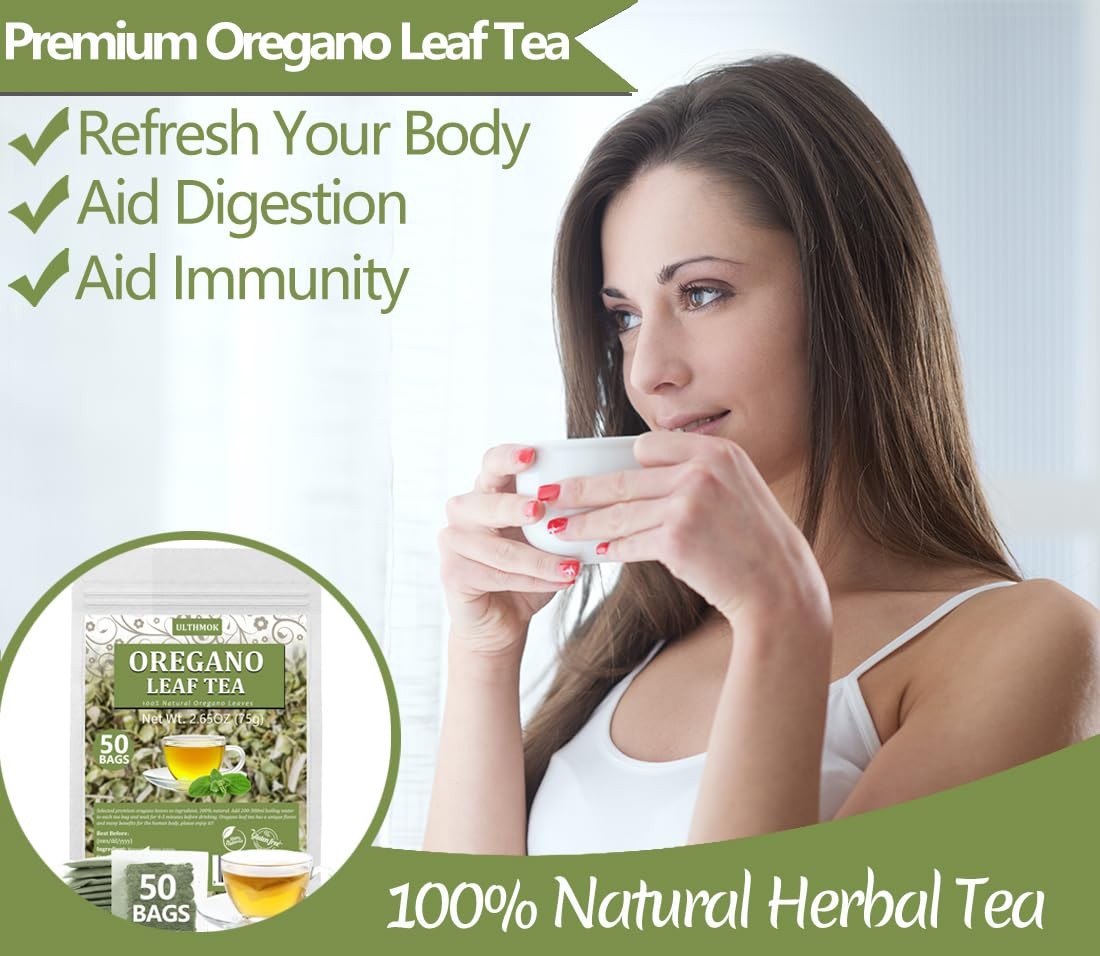 Premium 50 Oregano Tea Bags, Made with 100% Natural 50 Count (Pack of 1)