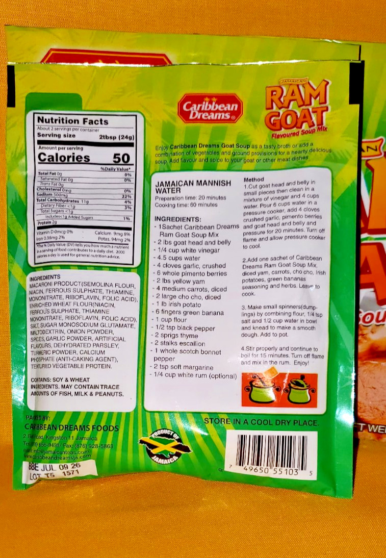 Jamaican Ram Goat Soup Mix – Caribbean Dreams 5pk